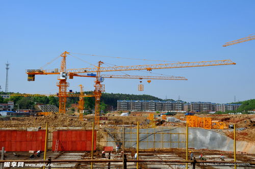 塔吊 建筑工地攝影圖 工業(yè)生產(chǎn)